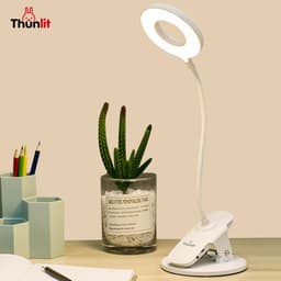 Thumbnail Đèn kẹp LED Thunlit dạng vòng tròn USB 1250mAh có thể sạc lại làm mờ vô cấp với 3 màu nhiệt độ kèm kẹp 2