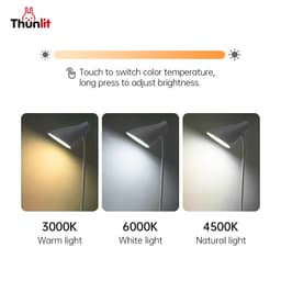 Thumbnail Đèn học Thunlit Target cho học sinh cắm USB Đèn bàn LED 8W có thể điều chỉnh độ sáng kèm giá đựng bút 4