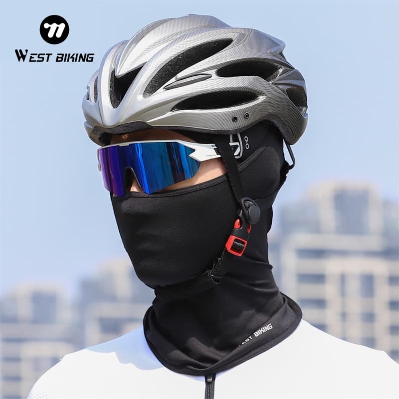 Ảnh WEST BIKING Mặt nạ Balaclava chống tia cực tím thoáng khí có lỗ kính Mặt nạ lụa băng khô nhanh Mũ đội đầu 2
