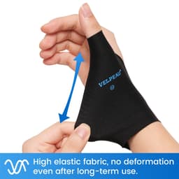 Thumbnail Nẹp hỗ trợ cổ tay cái đàn hồi Velpeau (Gói 2 chiếc), Tay nén chống thấm nước để giảm đau viêm khớp, viêm gân, bong gân, thể thao, lót nẹp, vừa vặn với tay trái & phải 2