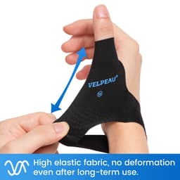 Thumbnail Nẹp hỗ trợ cổ tay cái đàn hồi Velpeau (Gói 2 chiếc), Tay nén chống thấm nước để giảm đau viêm khớp, viêm gân, bong gân, thể thao, lót nẹp, vừa vặn với tay trái & phải 4
