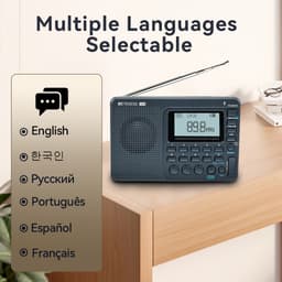 Thumbnail Retekess TX32 Đài phát thanh di động FM AM SW Radio Chức năng hẹn giờ ngủ đa ngôn ngữ 3