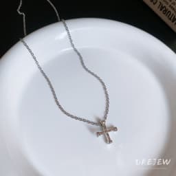 Thumbnail Drejew 2 chiếc Vòng cổ kim loại châu Âu và Mỹ thích hợp Vòng cổ áo len đơn giản đa năng 3