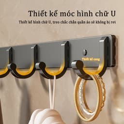 Thumbnail MEIDOO Móc nhôm kim loại, móc treo tường, không khoan phù hợp cho phòng tắm và sau cửa, không rỉ sét 2