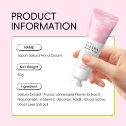 Thumbnail Kem dưỡng da tay LAIKOU hoa anh đào Nhật Bản nuôi dưỡng làm sáng phục hồi làn da thô ráp cao cấp 30g 1