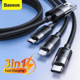 Thumbnail Cáp sạc BASEUS 3 trong 1 micro USB type C thích hợp cáp sạc nhanh cho ip 14 13 12 pro max 3.5a Samsung Xiaomi Redmi 1