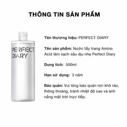 Thumbnail Nước tẩy trang PERFECT DIARY AMINO ACID làm sạch sâu dịu nhẹ 500ml 2