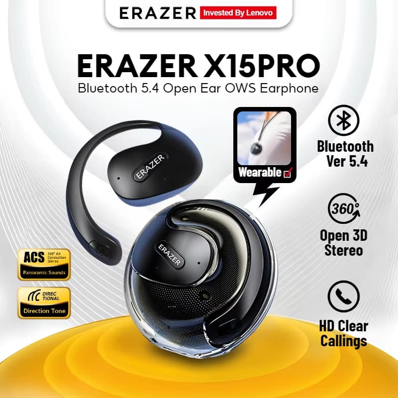 Ảnh 100% ori Lenovo ERAZER X15 pro Tai Nghe Chơi Thể thao Kết Nối bluetooth 5.4 hifi Âm Thanh Sống Động Chất Lượng Cao 1