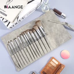 Thumbnail Set cọ trang điểm cá nhân MAANGE 14 cây màu xám bạc có bao da 1414 1