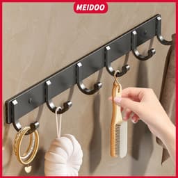 Thumbnail MEIDOO Móc nhôm kim loại, móc treo tường, không khoan phù hợp cho phòng tắm và sau cửa, không rỉ sét 1