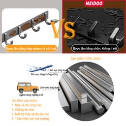 Thumbnail Móc treo đồ MEIDOO màu vàng đen gắn sau cửa cài đặt không có lỗ bắt đầu sử dụng nhanh 3