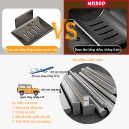 Thumbnail Giá đỡ MEIDOO chất liệu nhôm dán keo 3M đựng xà phòng tiện dụng 4