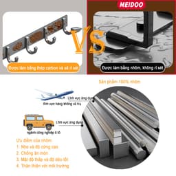 Thumbnail Meidoo Móc Treo Đồ Dùng Nhà Tắm Không Cần Khoan Lỗ Dễ Lắp Đặt Tiện Dụng 4