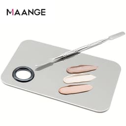 Thumbnail Khay Dụng Cụ Trộn Nền Bằng Thép Sáng MAANGE Chống Gỉ Kèm Cây Trộn 1614 1
