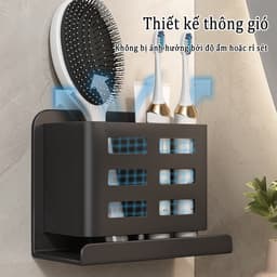 Thumbnail Giá lưu trữ MEIDOO, có thể đặt dao cạo và các mặt hàng khác, đáy rỗng để sạc dễ dàng 4