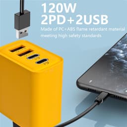 Thumbnail HdoorLink PD Sạc Siêu Nhanh Dual PD USB 4 Cổng Sạc Nhanh Cho Samsung Xiaomi US Sạc Cắm 4