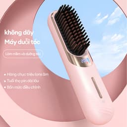 Thumbnail CkeyiN Lược điện chải thẳng tóc ion âm cao cấp, tạo kiểu chuyên nghiệp máy uốn duỗi tóc, làm xoăn ép HM008 2
