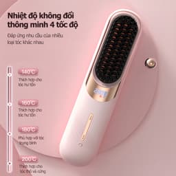 Thumbnail CkeyiN Lược điện chải thẳng tóc ion âm cao cấp, tạo kiểu chuyên nghiệp máy uốn duỗi tóc, làm xoăn ép HM008 3