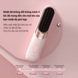 Thumbnail CkeyiN Lược điện chải thẳng tóc ion âm cao cấp, tạo kiểu chuyên nghiệp máy uốn duỗi tóc, làm xoăn ép HM008 4