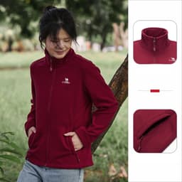 Thumbnail Áo khoác CAMEL CROWN bằng lông cừu hai mặt giữ ấm hiệu quả thời trang cho nữ 2
