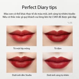 Thumbnail Son môi PERFECT DIARY PDB022 0.8g dưỡng môi vỏ màu bạc sáng bóng 2