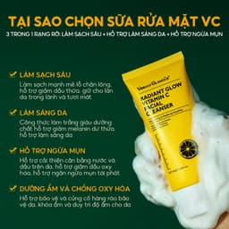 Thumbnail Sữa rửa mặt Vitamin C VIBRANT GLAMOUR 3 in 1 Glow Làm sạch sâu Giảm mụn và làm sáng da 60g 2