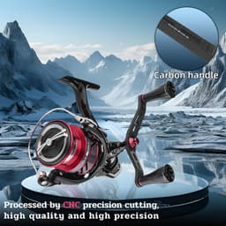 Thumbnail GOMEXUS tay quay máy câu cá Máy Câu Cá Tay Cầm Bằng Carbon 82/98mm Shimano Daiwa Abu Okuma LCDH tay quay máy đứng 3