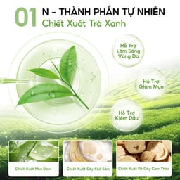 Thumbnail Mặt Nạ Trà Xanh 1 Hộp 10 Miếng Mặt Nạ Giấy COLORKEY LUMINOUS BHA Hỗ Trợ Giảm Dầu Mụn 25ml/miếng 3