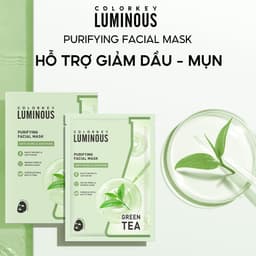Thumbnail Mặt Nạ Trà Xanh 1 Hộp 10 Miếng Mặt Nạ Giấy COLORKEY LUMINOUS BHA Hỗ Trợ Giảm Dầu Mụn 25ml/miếng 1