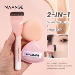 Thumbnail Cọ kem nền siêu mỏng MAANGE kèm 1 miếng mút trang điểm khô và ướt, Bộ quà tặng cao cấp 52099 3
