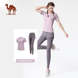 Thumbnail Bộ quần áo thể thao CAMEL CROWN ngắn tay thời trang năng động cho nữ 1