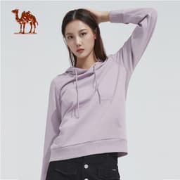 Thumbnail Áo thun thể thao CAMEL tay dài dáng rộng màu lạc đà thời trang cho nữ 1