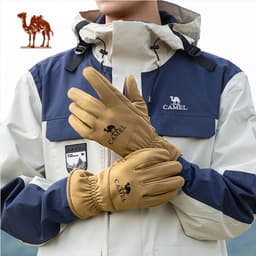 Thumbnail Găng tay đi bộ đường dài ngoài trời CAMEL CROWN Nam và Nữ Lót nhung Găng tay chống gió lạnh có màn hình cảm ứng 1