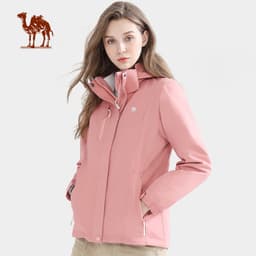 Thumbnail Áo khoác CAMEL CROWN chống gió thấm nước mài mòn có thể tháo nón thiết kế ba trong một cho nữ 1