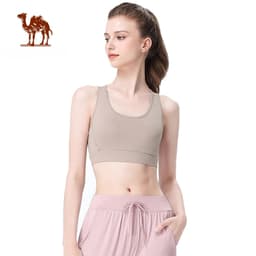 Thumbnail CAMEL CROWN Thể Dục Chạy Bộ Áo Ngực Yoga Mặc Quần Lót Thể Thao Nữ Tập Hợp Áo Chống Sốc Mặc Ngoài 1