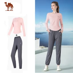 Thumbnail CAMEL CROWN Yoga Suit Mùa Thu Sáng Chạy Bộ Thể Thao Ngoài Trời Slim Fit Ấm Áp Thể Dục Tay Dài 1