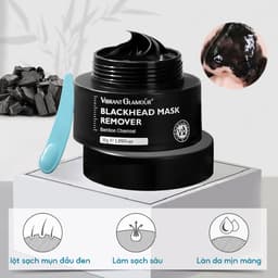 Thumbnail Mặt nạ than tre VIBRANT GLAMOUR lột mụn đầu đen mũi làm sạch sâu thu nhỏ lỗ chân lông dưỡng ẩm kiểm soát dầu cho da 30g 2
