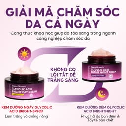 Thumbnail Combo Kem Dưỡng Glycolic Acid VIBRANT GLAMOUR Bảo vệ ban ngày + Sửa chữa ban đêm，Dưỡng trắng & Làm mờ vết thâm & Chống lão hóa & Tẩy da chết 1