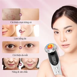 Thumbnail CkeyiN Máy mát xa da mặt 7 trong 1 có đèn LED cải thiện quầng thâm nếp nhăn nâng cơ da MR528 4