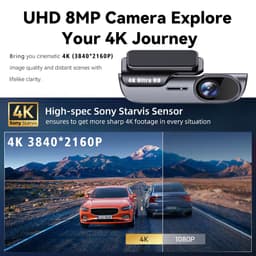 Thumbnail Elkeva 4K WiFi Ống Kính Đơn Dash Cam Xe DVR Góc Rộng Siêu Sao Tầm Nhìn Ban Đêm Vòng Ghi Âm Phụ Kiện Xe Hơi 2