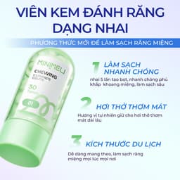 Thumbnail Viên kem đánh răng nhai MINIMELI Làm mới hơi thở tức thì 2