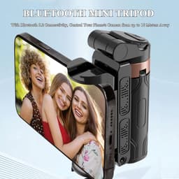 Thumbnail Chân máy Mini Pocketflex, Chân máy Mini Pocketflex nâng cấp 2025 Jj02 có thể thu vào, Chân máy Mini Bluetooth có điều khiển từ xa, 360° Chân máy Mini Pocketflex Razunoth có đèn kép 2