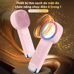 Thumbnail CkeyiN 6 trong 1 Máy Rửa Mặt Massage Tích Hợp Liệu Pháp Ánh Sáng và Nhiệt Multi-task Cleansing & Massaging Device MS004 2