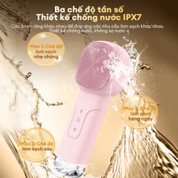 Thumbnail CkeyiN 6 trong 1 Máy Rửa Mặt Massage Tích Hợp Liệu Pháp Ánh Sáng và Nhiệt Multi-task Cleansing & Massaging Device MS004 4