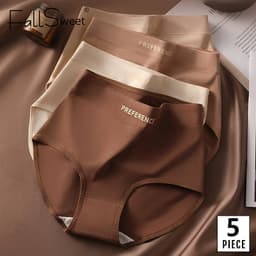 Thumbnail Fallsweet Combo5 Nữ 100% Cotton Quần Đùi Cao Cấp Thoáng Khí Kích Thước Lớn Quần Lót Mềm Mại Comfot Quần Lót 1