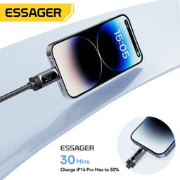 Thumbnail Cáp dữ liệu sạc nhanh Essager USB-C sang L 29W Công suất hiển thị kỹ thuật số 2
