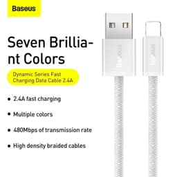 Thumbnail Dây cáp Baseus hỗ trợ sạc nhanh đầu cắm USB cho Phone 1