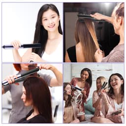Thumbnail Máy duỗi và tạo kiểu tóc CkeyiN 2 trong 1 dùng ion hồng ngoại HF025 4