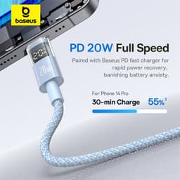 Thumbnail Cáp dữ liệu sạc nhanh Baseus 20W Display 2 2