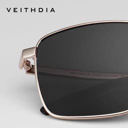 Thumbnail Kính râm phân cực nam VEITHDIA 2462 gọng vuông cổ điển 4